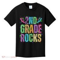 School Rocks Back To School Rockin 2nd Grade Rocks Kids T-Shirt thumb 0