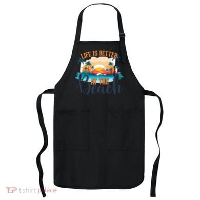 Summer Retro Beach Vibes Graphic Apron