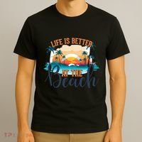 Summer Retro Beach Vibes Graphic T-Shirt thumb 3