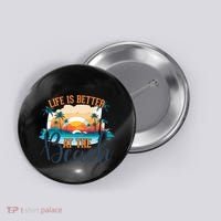 Summer Retro Beach Vibes Graphic Button thumb 0