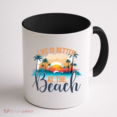 Summer Retro Beach Vibes Graphic Coffee Mug back