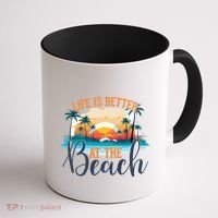 Summer Retro Beach Vibes Graphic Coffee Mug thumb 1