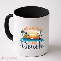 Summer Retro Beach Vibes Graphic Coffee Mug thumb 0