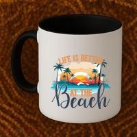 Summer Retro Beach Vibes Graphic Coffee Mug thumb 2
