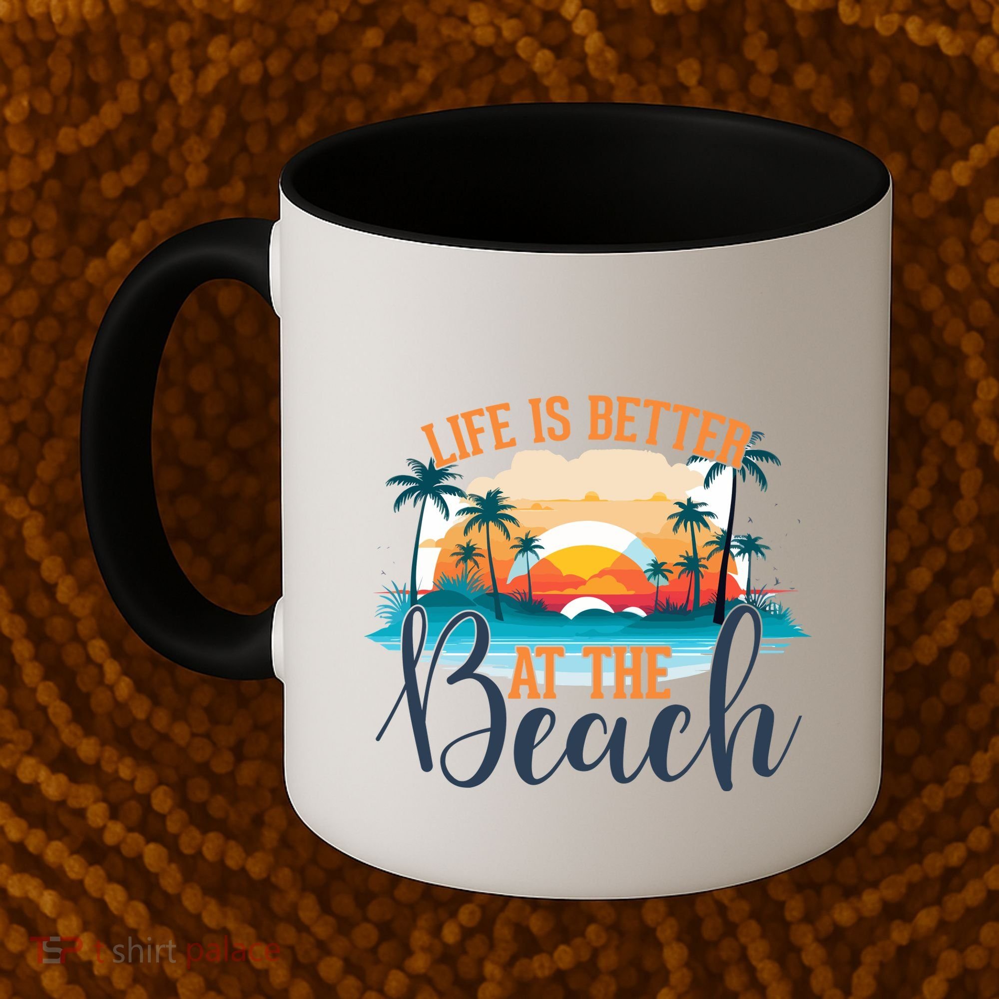 Summer Retro Beach Vibes Graphic Coffee Mug