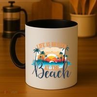 Summer Retro Beach Vibes Graphic Coffee Mug thumb 4