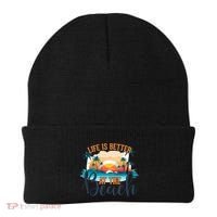 Summer Retro Beach Vibes Graphic Beanie thumb 0