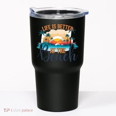 Summer Retro Beach Vibes Graphic Tumbler