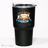 Summer Retro Beach Vibes Graphic Tumbler thumb 0