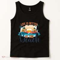 Summer Retro Beach Vibes Graphic Tank Top thumb 2