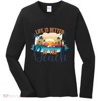 Summer Retro Beach Vibes Graphic Women's Long Sleeve Shirt thumb 0