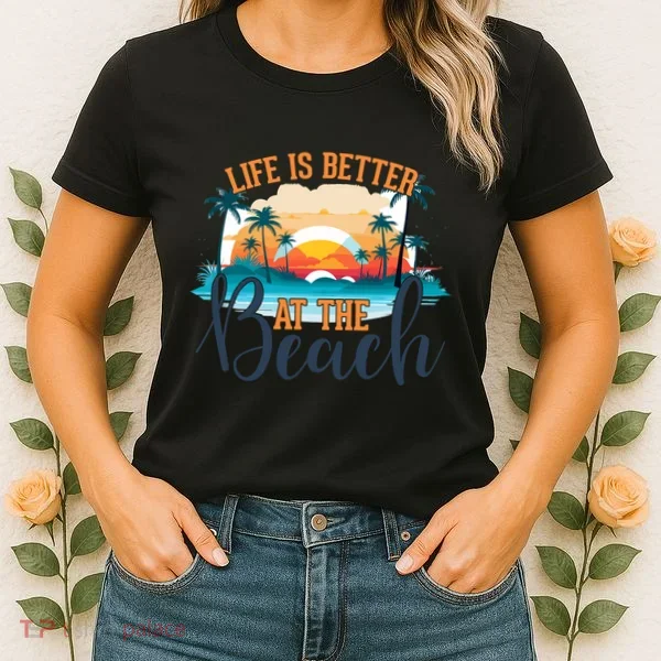 Summer Retro Beach Vibes Graphic Women's T-Shirt