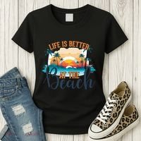 Summer Retro Beach Vibes Graphic Women's T-Shirt thumb 3