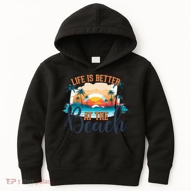 Summer Retro Beach Vibes Graphic Kids Hoodie