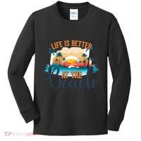 Summer Retro Beach Vibes Graphic Kids Long Sleeve Shirt thumb 0