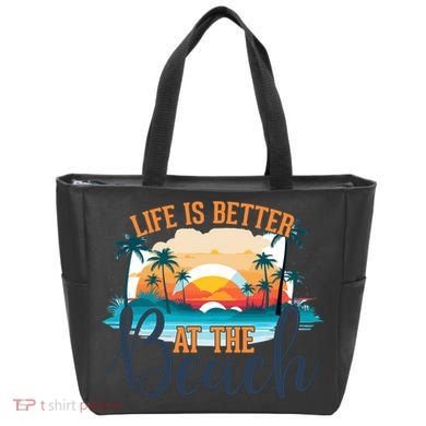 Summer Retro Beach Vibes Graphic Tote Bag