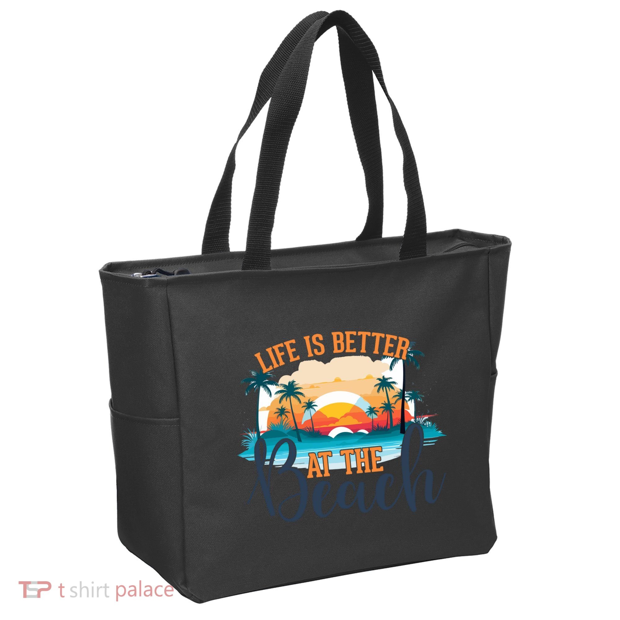 Summer Retro Beach Vibes Graphic Tote Bag
