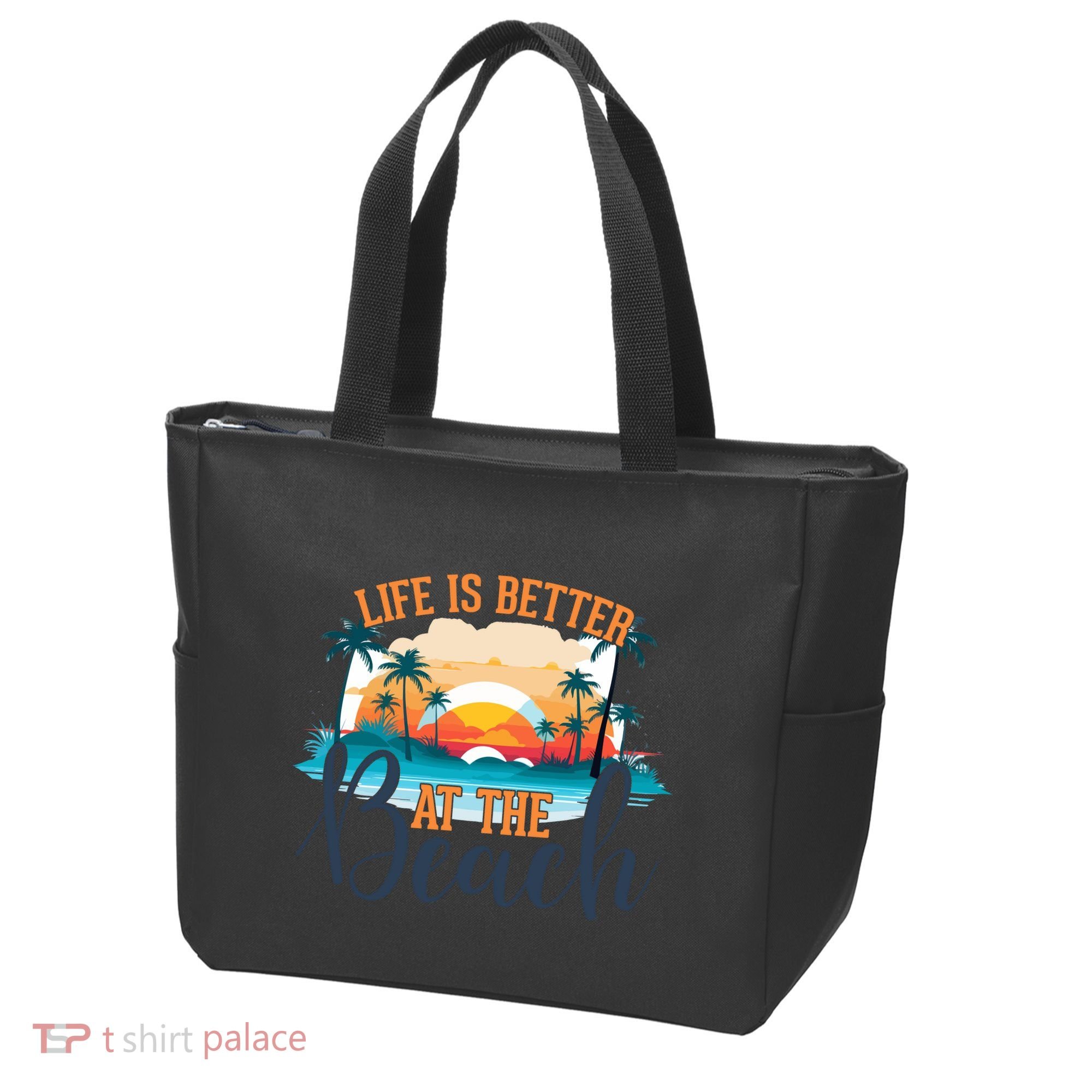Summer Retro Beach Vibes Graphic Tote Bag
