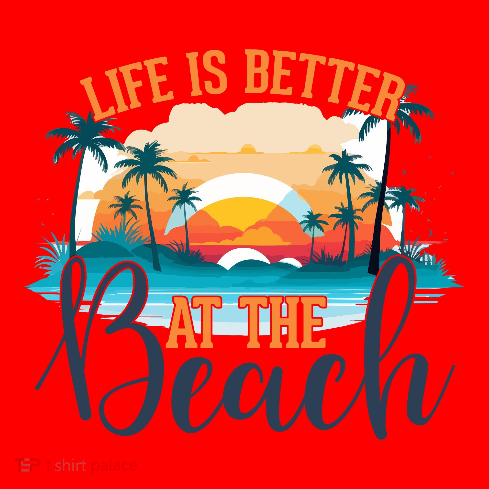 Summer Retro Beach Vibes Graphic Santa Hat