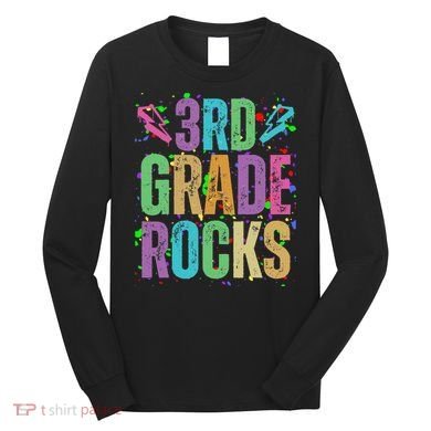 School Rocks Back To School Rockin 3rd Grade Rocks Long Sleeve Shirt