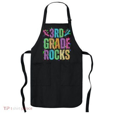School Rocks Back To School Rockin 3rd Grade Rocks Apron