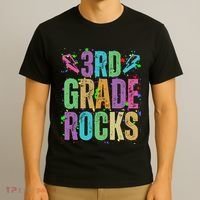 School Rocks Back To School Rockin 3rd Grade Rocks T-Shirt thumb 3