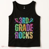 School Rocks Back To School Rockin 3rd Grade Rocks Tank Top thumb 2