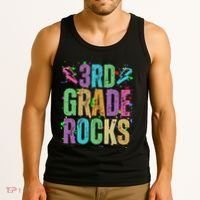 School Rocks Back To School Rockin 3rd Grade Rocks Tank Top thumb 3