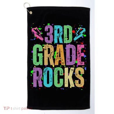 School Rocks Back To School Rockin 3rd Grade Rocks Golf Towel