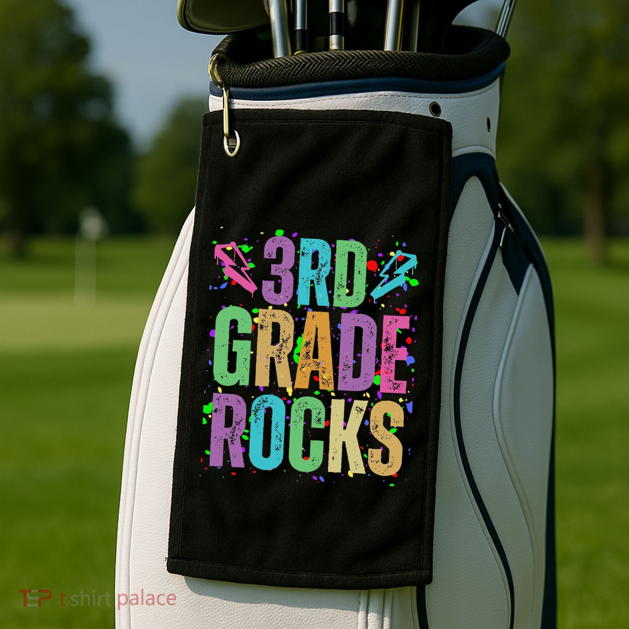 School Rocks Back To School Rockin 3rd Grade Rocks Golf Towel