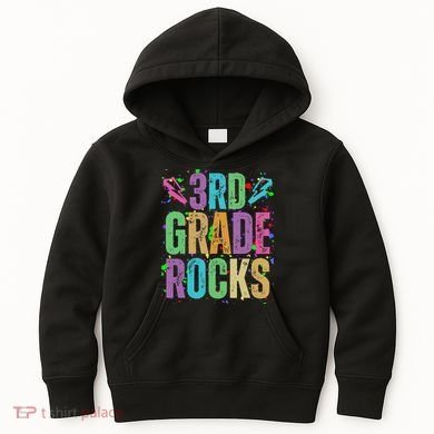 School Rocks Back To School Rockin 3rd Grade Rocks Kids Hoodie