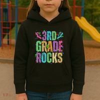 School Rocks Back To School Rockin 3rd Grade Rocks Kids Hoodie thumb 3