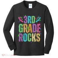 School Rocks Back To School Rockin 3rd Grade Rocks Kids Long Sleeve Shirt thumb 0
