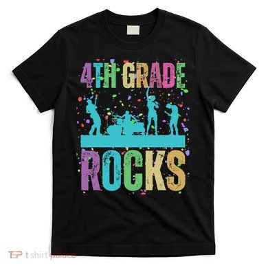 School Rocks Back To School Rockin 4th Grade Rocks T-Shirt