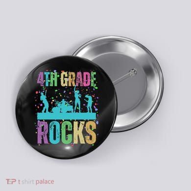 School Rocks Back To School Rockin 4th Grade Rocks Button