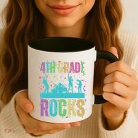 School Rocks Back To School Rockin 4th Grade Rocks Coffee Mug thumb 3