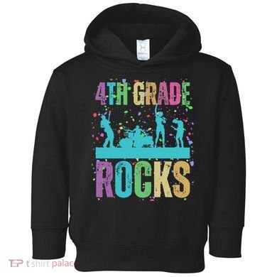 School Rocks Back To School Rockin 4th Grade Rocks Toddler Hoodie