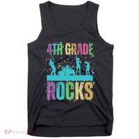 School Rocks Back To School Rockin 4th Grade Rocks Tank Top thumb 0