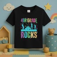 School Rocks Back To School Rockin 4th Grade Rocks Toddler T-Shirt thumb 3