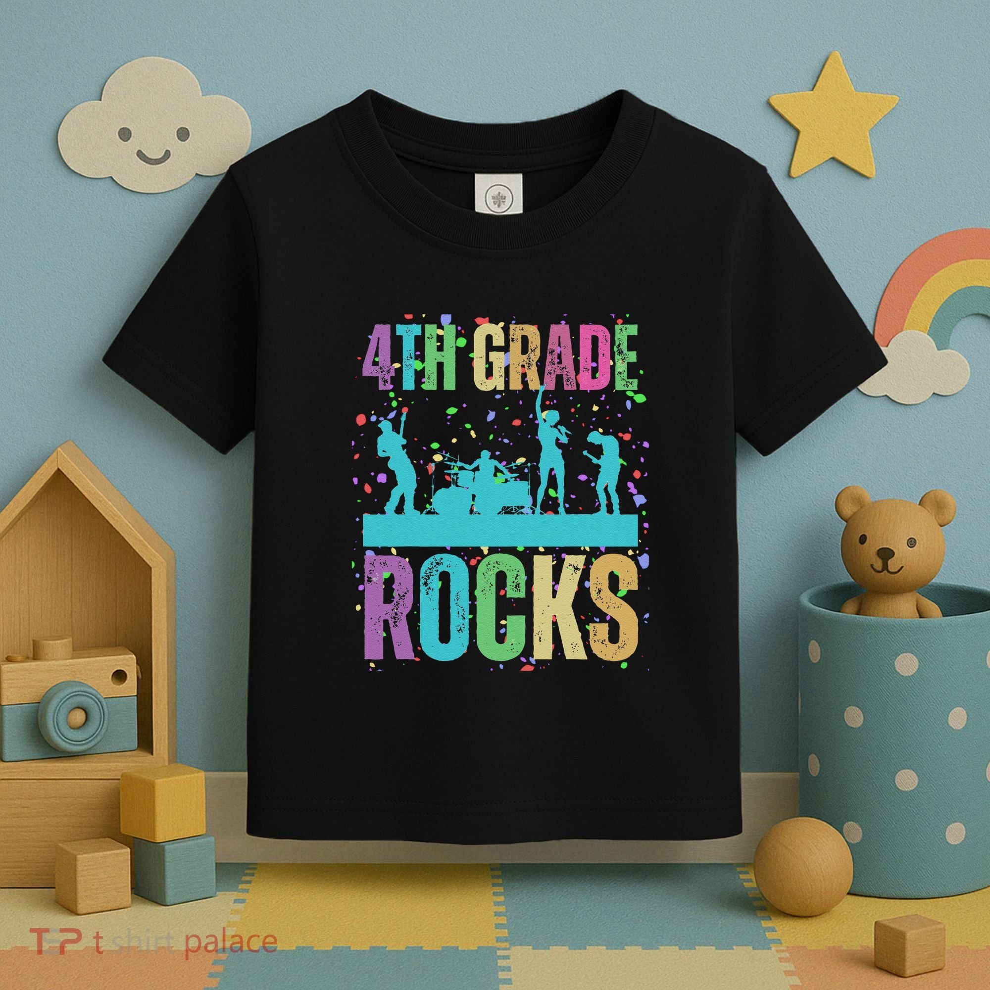 School Rocks Back To School Rockin 4th Grade Rocks Toddler T-Shirt
