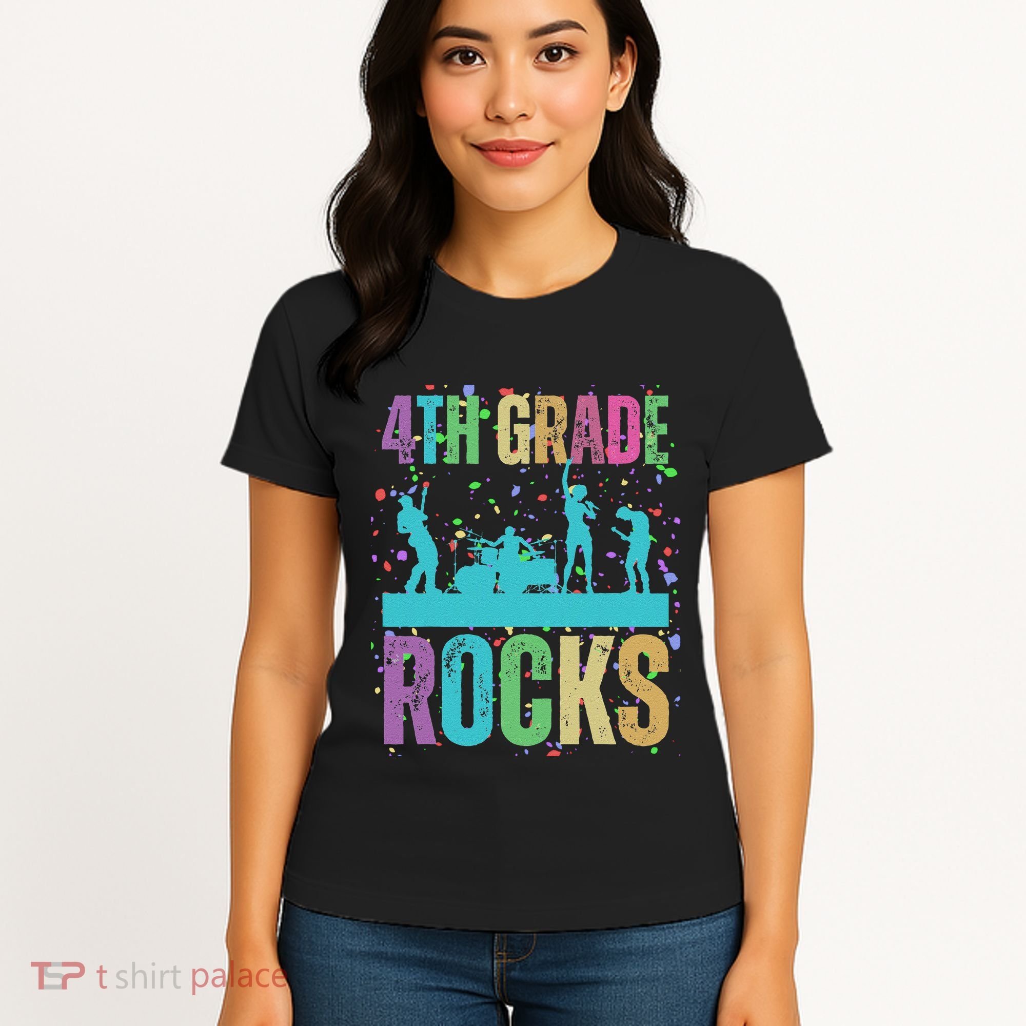 School Rocks Back To School Rockin 4th Grade Rocks Women's T-Shirt