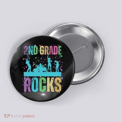 School Rocks Back To School Rockin 2nd Grade Rocks Button