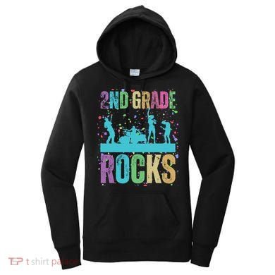 School Rocks Back To School Rockin 2nd Grade Rocks Women's Hoodie