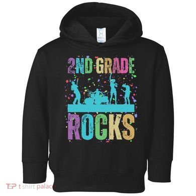 School Rocks Back To School Rockin 2nd Grade Rocks Toddler Hoodie