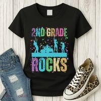 School Rocks Back To School Rockin 2nd Grade Rocks Women's T-Shirt thumb 3