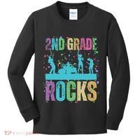 School Rocks Back To School Rockin 2nd Grade Rocks Kids Long Sleeve Shirt thumb 0