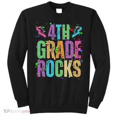 School Rocks Back To School Rockin 4th Grade Rocks Sweatshirt