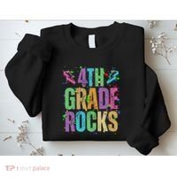 School Rocks Back To School Rockin 4th Grade Rocks Sweatshirt thumb 2
