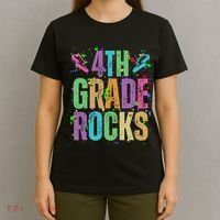 School Rocks Back To School Rockin 4th Grade Rocks T-Shirt thumb 4
