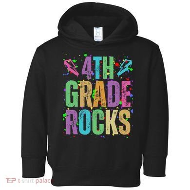 School Rocks Back To School Rockin 4th Grade Rocks Toddler Hoodie